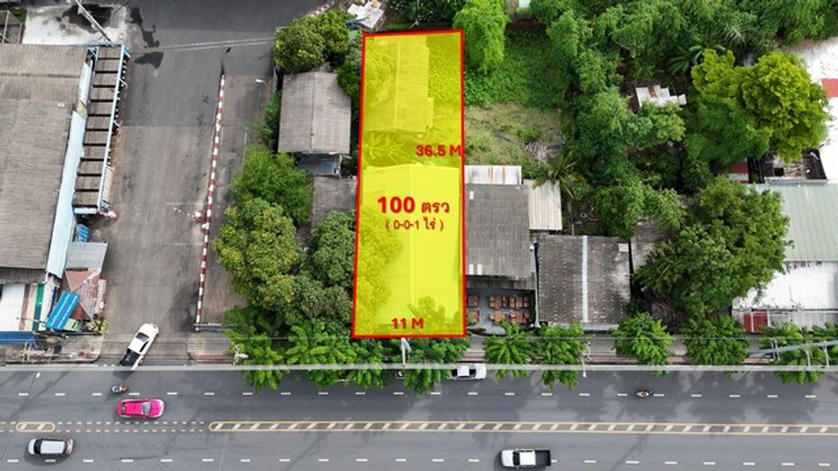 ขายที่ดินประชาอุทิศ ตรงข้ามตลาด ใกล้ห้างสรรพสินค้า ใกล้ทางด่วน ใกล้มหาวิทยาลัย