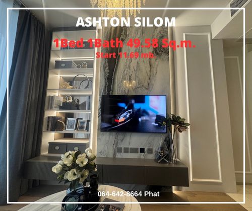 For Sale asshon Silom (Fully Furnished) 1Bed 1Bath 49SQ.M. 11.69MB.ready to Move Incontact: 0646428664 (Phat)