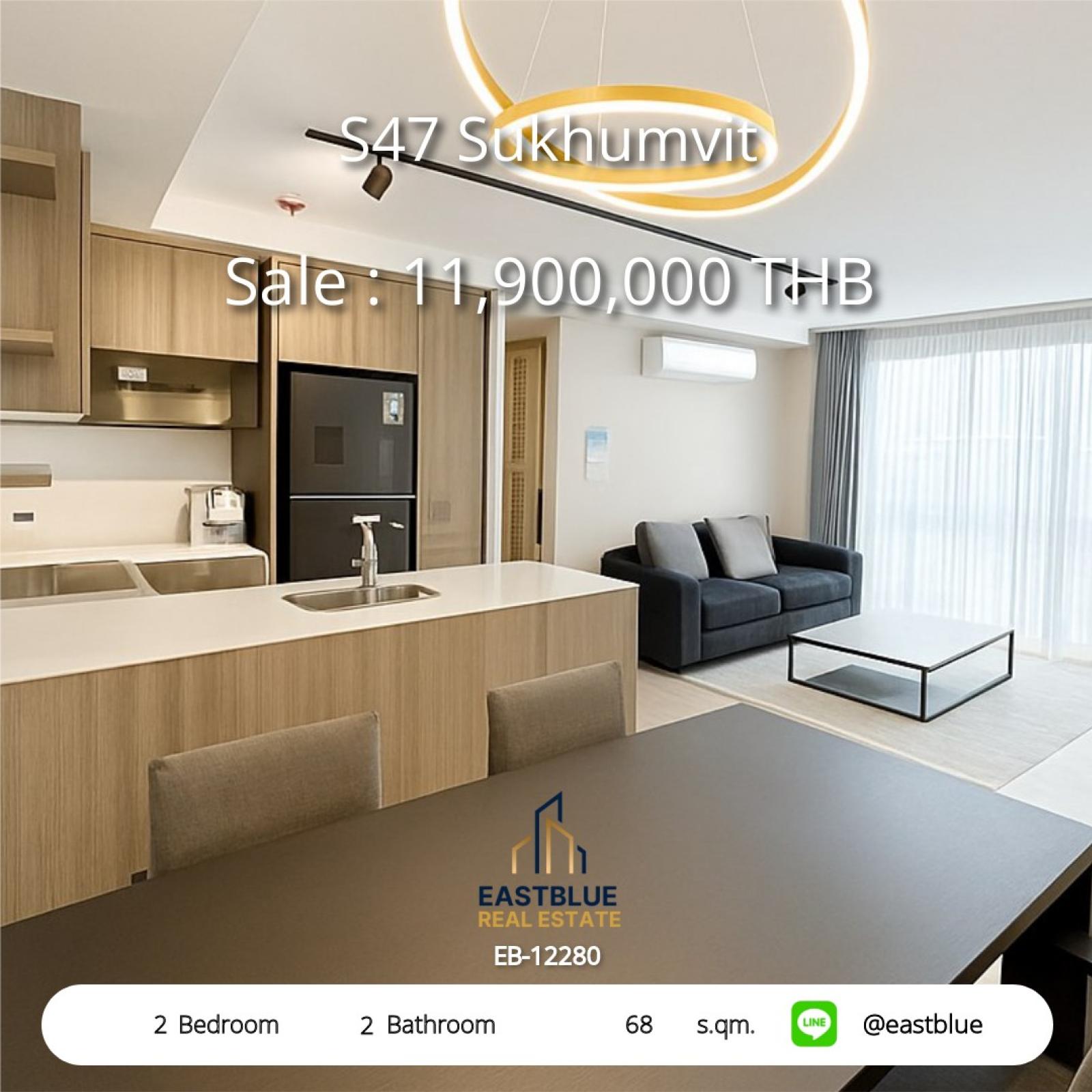 Luxe 2-Bed Condo at S47 Sukhumvit: Prime Phrom Phong Location 🏙️🔑
Spacious 68 sqm, Only 11.9M THB - Your Urban Sanctuary Awaits! 0642748883 Luxe 2-Bed Condo at S47 Sukhumvit: Prime Phrom Phong Location 🏙️🔑
Spacious 68 sqm, Only 11.9M THB - Your Urban Sanctuary Awaits! 0642748883