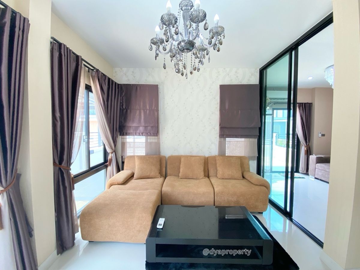Rent a twin house in a detached house Rung Rueang Villa, Khlong 3, Pathum Thani, Ban Mai Iam Fer, can stay in. – รูปที่ 3