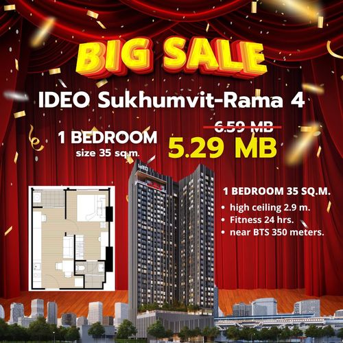 ลดไฟลุก🔥 𝐈𝐃𝐄𝐎 𝐒𝐮𝐤𝐡𝐮𝐦𝐯𝐢𝐭 𝐑𝐚𝐦𝐚 𝟒 คอนโดติดรถไฟ้า 1 Bedroom New Series 35 sq.m. ลดแรงเริ่มต้น 5.29 MB * 