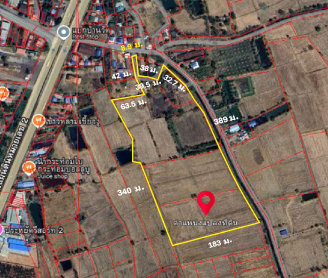 ขาย ที่ดิน ผืนใหญ่แปลงสวย ทำเลทองแห่งอนาคตไกล บ้านวัด ฝั่งตะวันออก 35 ไร่ 1 งาน 26 ตรว ในทำเลศักยภาพสูง ผังเมืองสีชมพู – รูปที่ 3