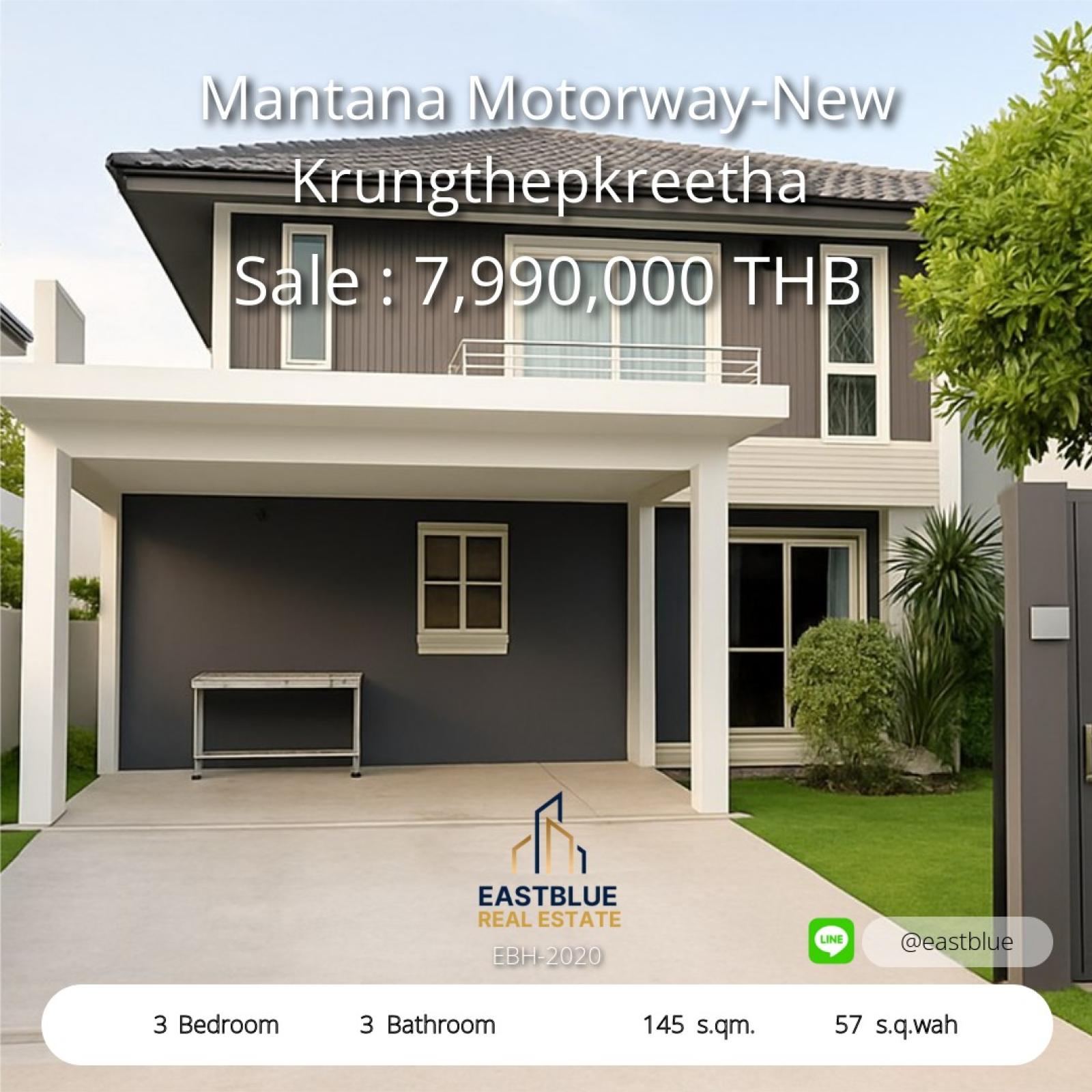 Spacious 3-Bed Home Near Airport Rail Link  
Modern Living with Full Furnishings at 7.99M THB 0642748883