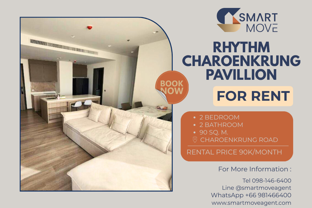 🔥 สำหรับเช่า !!🔥 Code C20250400068..........Rhythm Charoenkrung Pavillion, 2 ห้องนอน, 2 ห้องน้ำ, ชั้นสูง 15++, สไตล์โมเดิร์น, แต่งครบ, พร้อมเข้าอยุ่ 📣📣 🔥 สำหรับเช่า !!🔥 Code C20250400068..........Rhythm Charoenkrung Pavillion, 2 ห้องนอน, 2 ห้องน้ำ, ชั้นสูง 15++, สไตล์โมเดิร์น, แต่งครบ, พร้อมเข้าอยุ่ 📣📣