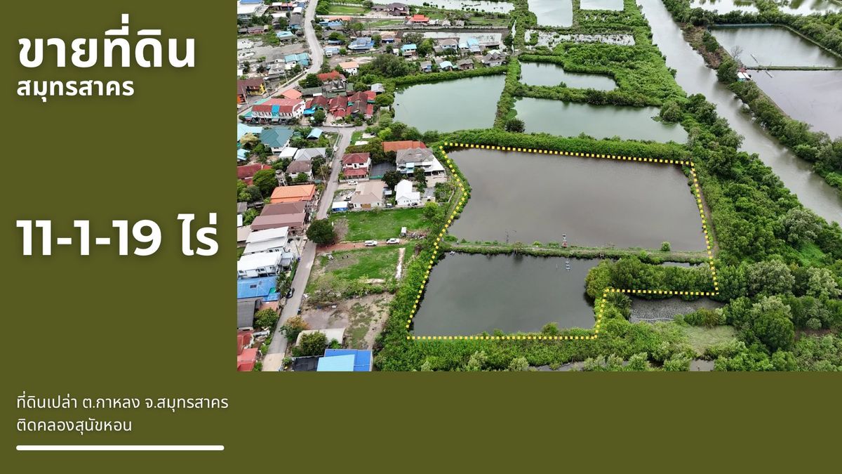 📍ขายที่ดินสมุทรสาคร ต.กาหลง อ.เมือง ติดคลองสุนัขหอน📍จากถนนพระราม2 เพียง 900 ม. 📍ขายที่ดินสมุทรสาคร ต.กาหลง อ.เมือง ติดคลองสุนัขหอน📍จากถนนพระราม2 เพียง 900 ม.