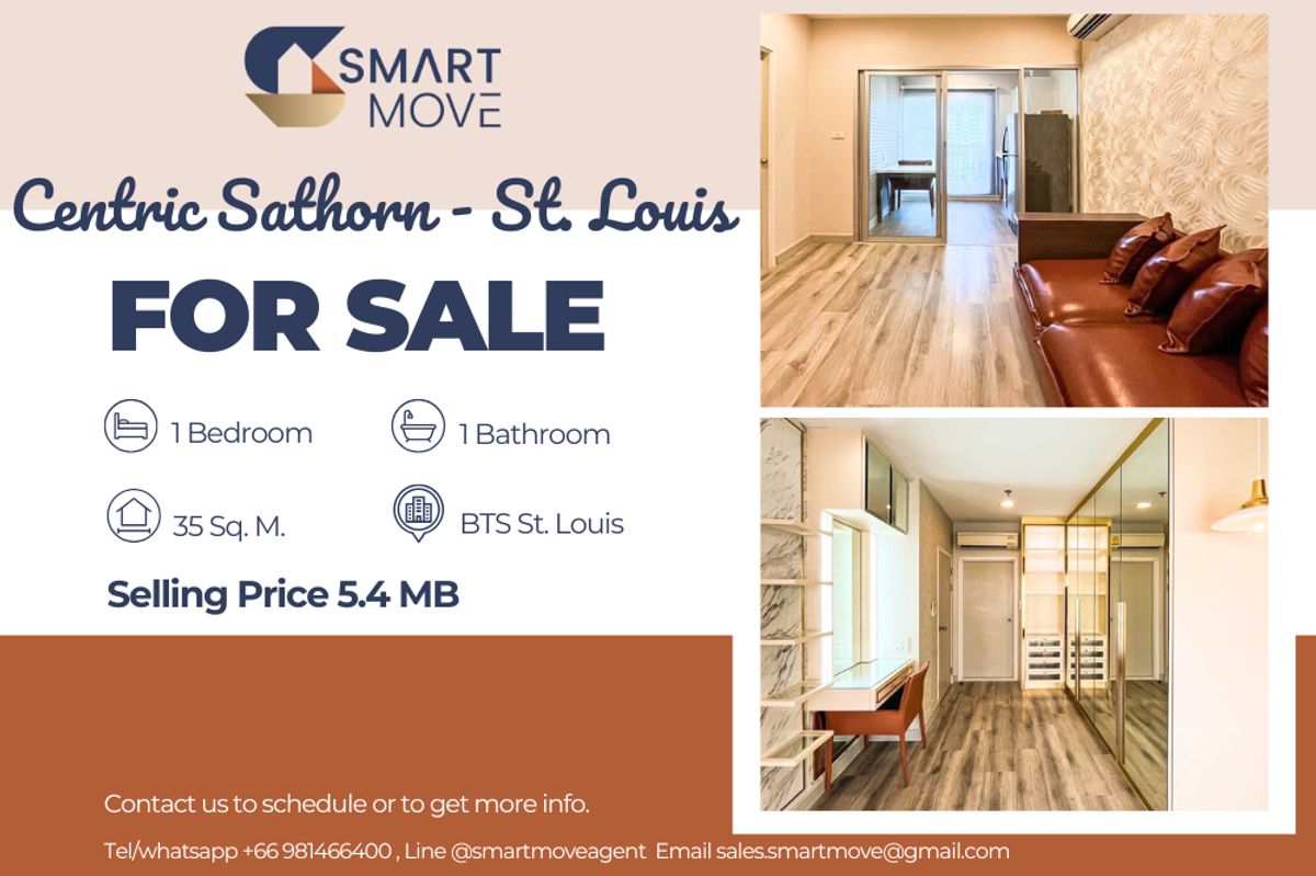 🔥 For Sale !!🔥 Code C20240500025..........Centric Sathorn - St.Louis, 1 bedroom 1 bathroom, East Facing, furnished, Special Deal!!📣📣 🔥 For Sale !!🔥 Code C20240500025..........Centric Sathorn - St.Louis, 1 bedroom 1 bathroom, East Facing, furnished, Special Deal!!📣📣