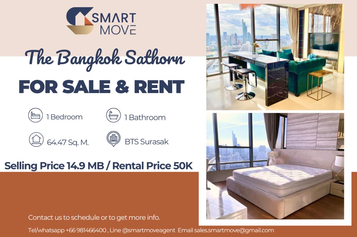 🔥 สำหรับขาย - เช่า !!🔥 Code C20240800077..........The Bangkok Sathorn, 1 ห้องนอน 1 ห้องน้ำ, วิวแม่น้ำ, ชั้นสูง 35++, พร้อมเข้าอยู่, ราคาพิเศษ!!📣📣 🔥 สำหรับขาย - เช่า !!🔥 Code C20240800077..........The Bangkok Sathorn, 1 ห้องนอน 1 ห้องน้ำ, วิวแม่น้ำ, ชั้นสูง 35++, พร้อมเข้าอยู่, ราคาพิเศษ!!📣📣