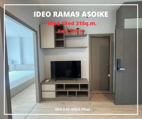 For Rent Ideo Rama9 Asoke1Bed 1Bath 31 Sq.m. 20K/Mcontact 0646428664 (Phat)