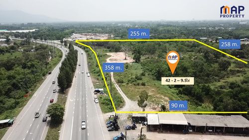 ขายที่ดิน  ริมถนนสุขุมวิท  42 ไร่ หน้ากว้าง 358 เมตร