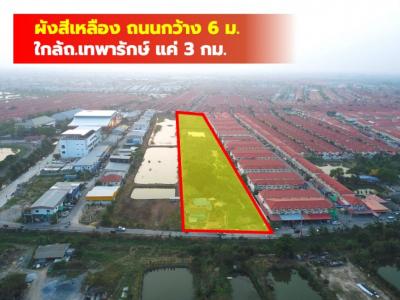 ขายถูก ที่ดิน ซ.ขจรวิทย์ อ.เมืองสมุทรปราการ 10 ไร่ ใกล้ถ.เทพารักษ์ แค่ 3 กม. CC