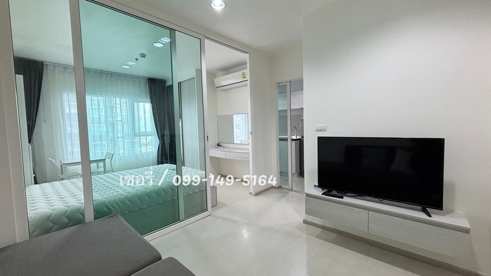 เช่าคอนโด Aspire Erawan ตึกบี ห้องสวย รีโนเวทใหม่ เฟอร์นิเจอร์ครบๆ ติดBTSเอราวัณ / โทร 099-149-5164
