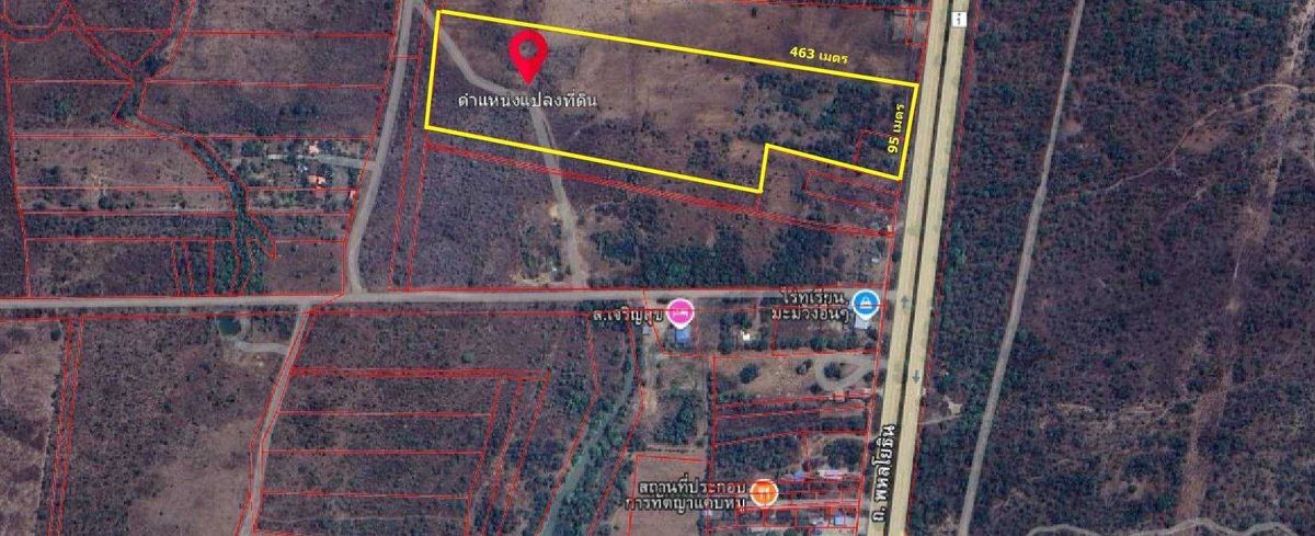 Land for Sale: 32 Rai 3 Ngan 32 sq.w. on Phahonyothin Road, near Wat Dong Lan Land for Sale: 32 Rai 3 Ngan 32 sq.w. on Phahonyothin Road, near Wat Dong Lan