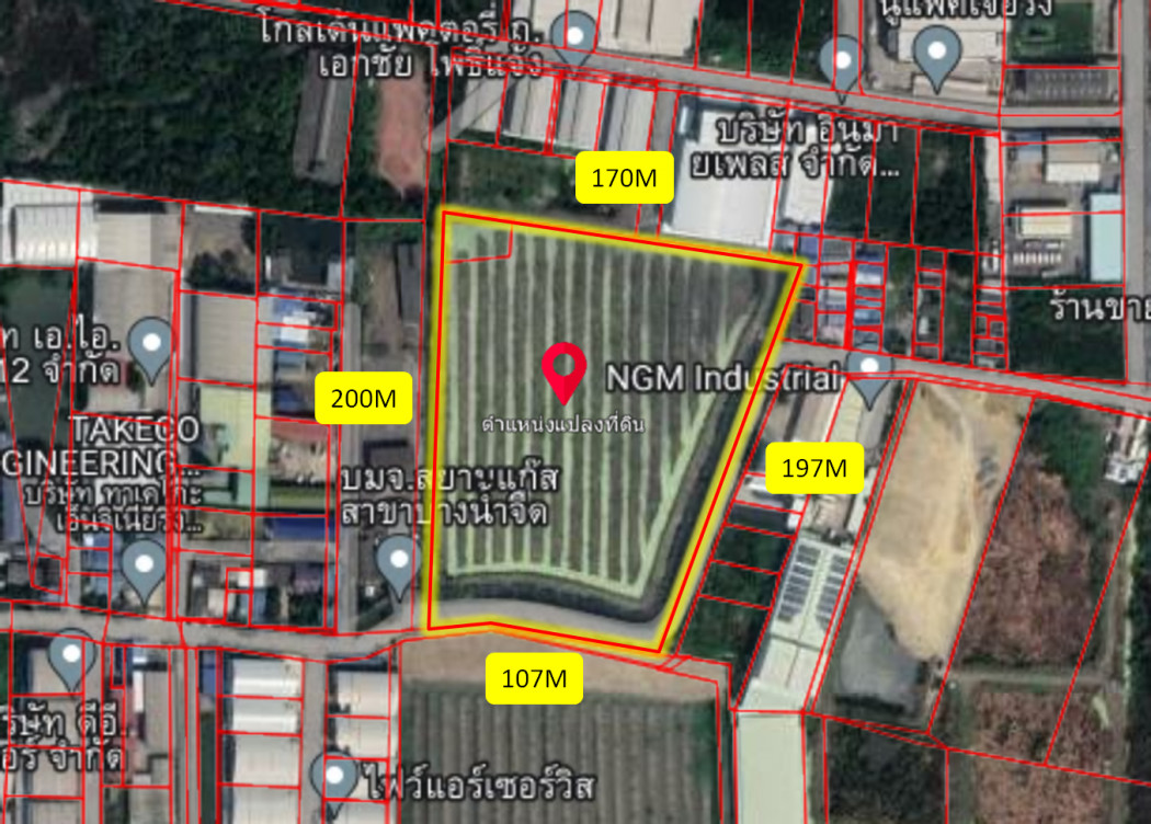 ขาย ที่ดิน บางน้ำจืด 15 ไร่ 1 งาน 48.3 ตร.วา ใกล้ถ.พระราม2 แค่ 1.8 กม. CC – รูปที่ 4