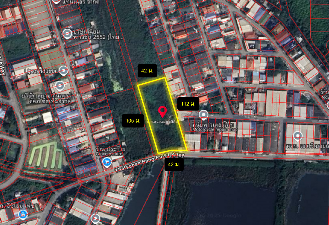 Land for sale, Bangpoo Municipality, Soi 91, size 2 rai 2 ngan 48 sq w, near Sukhumvit Road, only 1.5 km. KK – รูปที่ 3