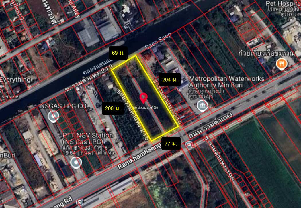 ขาย ที่ดิน ผังส้ม ริมถนนรามคำแหง 9 ไร่กว่า เหมาะทำคอนโด จัดสรร KK – รูปที่ 3