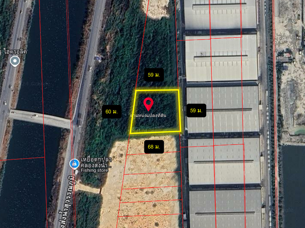 Land for sale, along Suvarnabhumi Canal Road, 3 rai, suitable for business, KK – รูปที่ 3