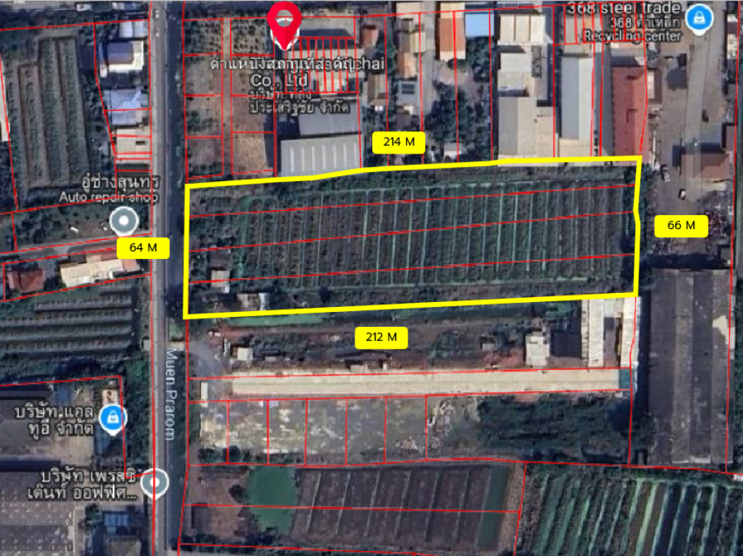 Land for sale, along Khlong Muen Prarom Road, Krathum Baen, 8 rai, 2 ngan, 1 sqw, near Phutthasakorn Road, just 1.5 km. KK – รูปที่ 3