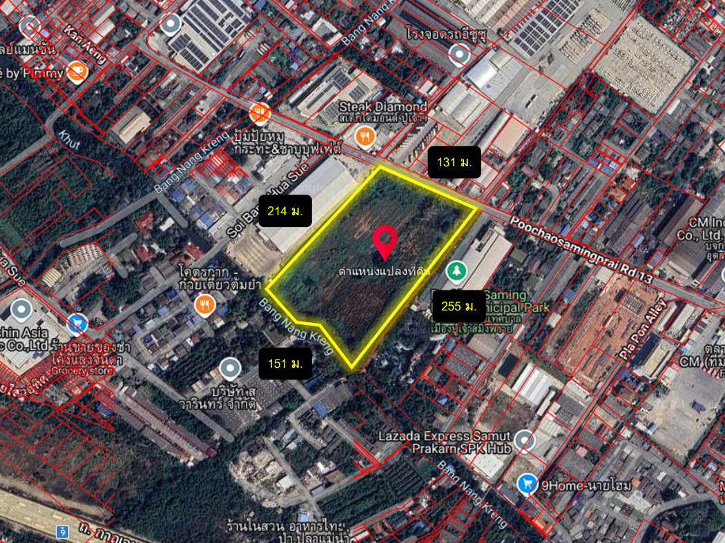 ขาย ที่ดิน ผังสีม่วง ปู่เจ้าสมิงพราย13 ขนาด 19 ไร่กว่า ใกล้ถ.ปูเจ้าสมิงพลาย แค่ 1.3 กม. KK – รูปที่ 3