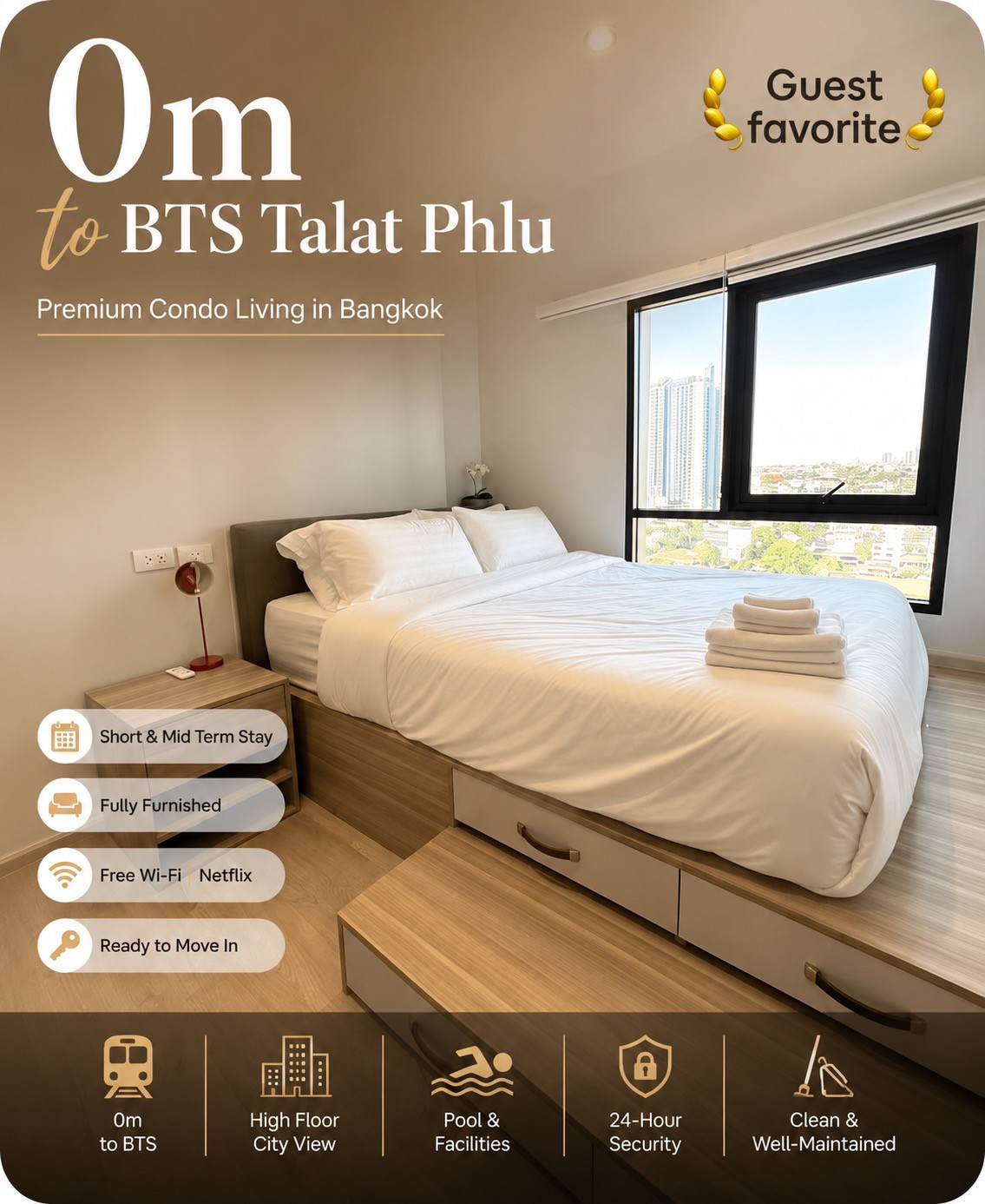 🔥 Condo for Rent – Altitude Unicorn Sathorn–Thapra (Short to Long Term 1–6 Months) 🔥 (0 meters to BTS Talat Phlu – Direct Skywalk Access) 🔥 Condo for Rent – Altitude Unicorn Sathorn–Thapra (Short to Long Term 1–6 Months) 🔥 (0 meters to BTS Talat Phlu – Direct Skywalk Access)