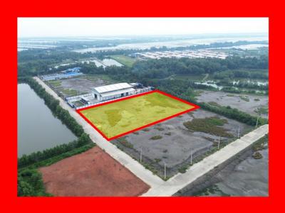 ขาย ที่ดิน ผังสีชมพู บางหญ้าแพรก เมืองสมุทรสาคร 4 ไร่กว่า  ใกล้ถนนพระราม 2 แค่ 5 กม. DD