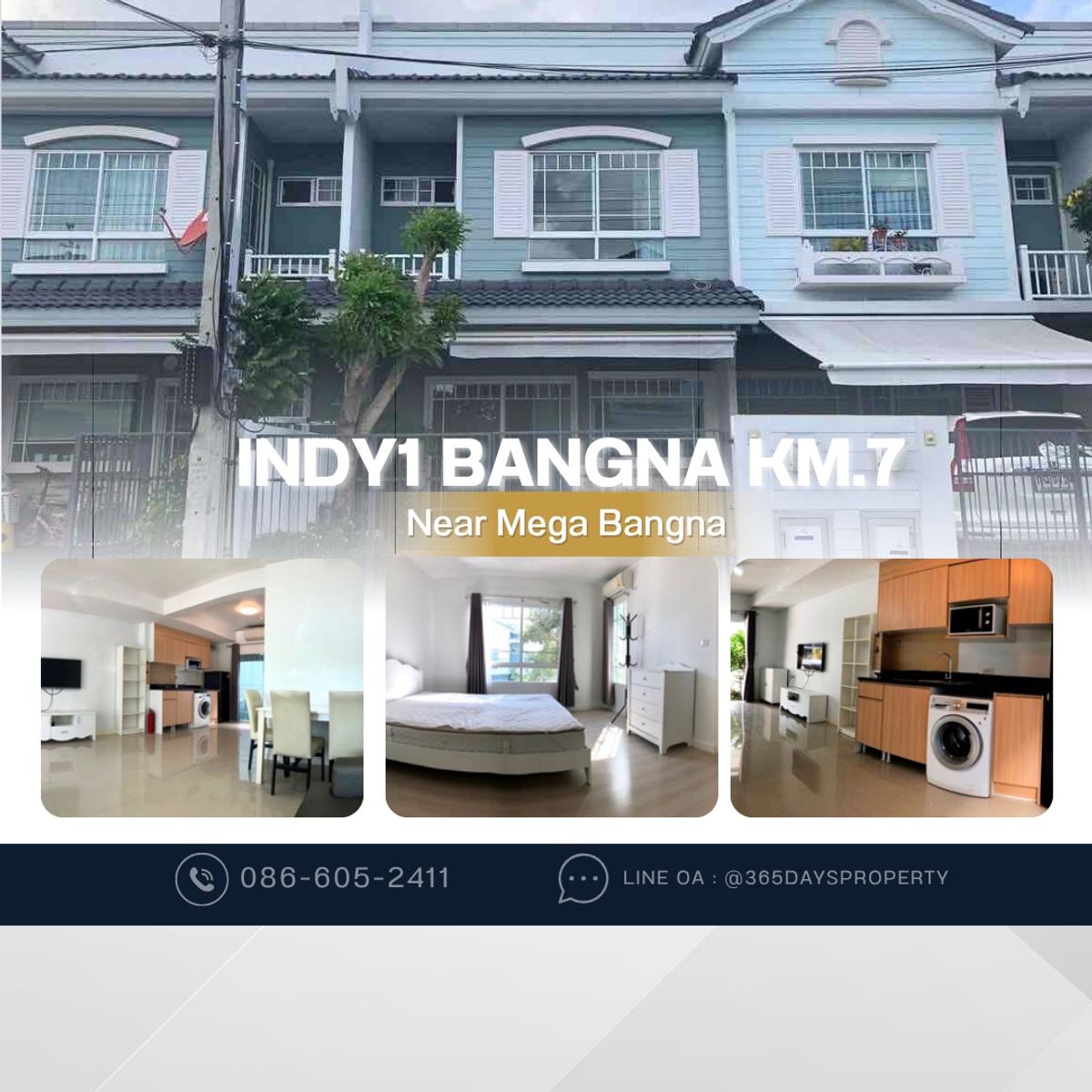 💥ForRent💥Indy1 Bangna KM.7 🏡 Near Mega Bangna 🐶🐱 Pet Friendly* Ready to move in ‼️ Fully Furnished ✨ 💥ForRent💥Indy1 Bangna KM.7 🏡 Near Mega Bangna 🐶🐱 Pet Friendly* Ready to move in ‼️ Fully Furnished ✨