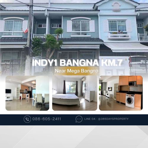 💥ForRent💥Indy1 Bangna KM.7 🏡 Near Mega Bangna 🐶🐱 Pet Friendly* Ready to move in ‼️  Fully Furnished ✨
