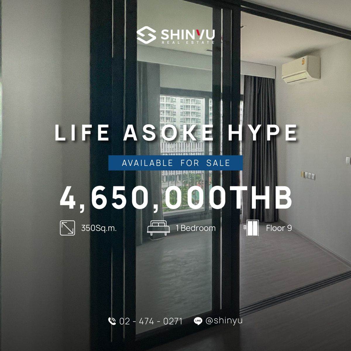 ขายคอนโด Life Asoke Hype ราคา 4,650,000 บาท [MKs250631]