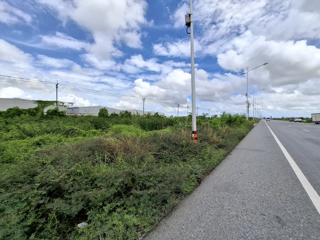 ขาย ที่ดิน ผังสีม่วง ริมถนนใหญ่ ถนนคลองส่งน้ำสุวรรณภูมิ 3 ไร่ เหมาะทำโรงงาน โกดัง DD – รูปที่ 2