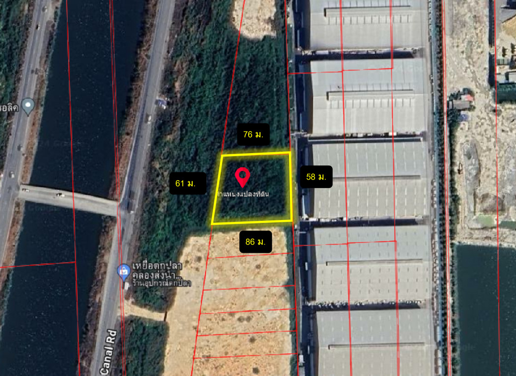 ขาย ที่ดิน ผังสีม่วง ริมถนนใหญ่ ถนนคลองส่งน้ำสุวรรณภูมิ 3 ไร่ เหมาะทำโรงงาน โกดัง DD – รูปที่ 3