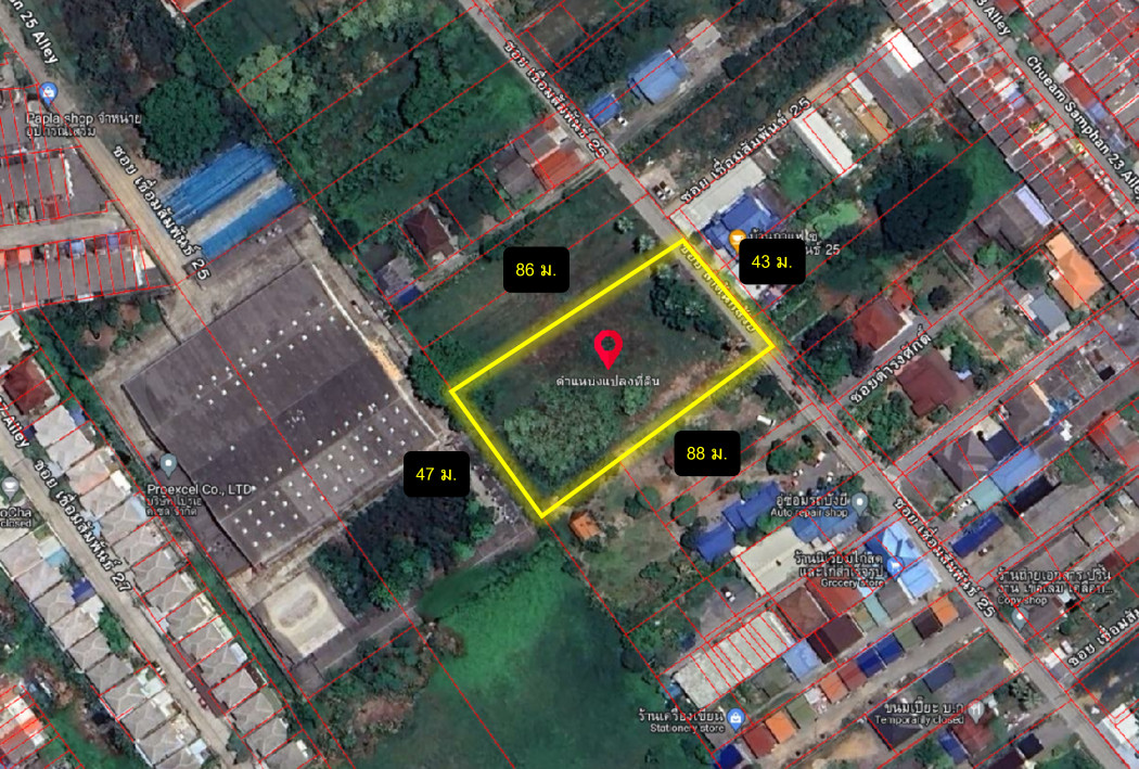 ขาย ที่ดิน 2 ไร่กว่า ซอยเชื่อมสัมพันธ์ 25  ถนนกว้าง 6 เมตร ใกล้ถนนเชื่อมสัมพันธ์แค่ 400 เมตร DD – รูปที่ 3