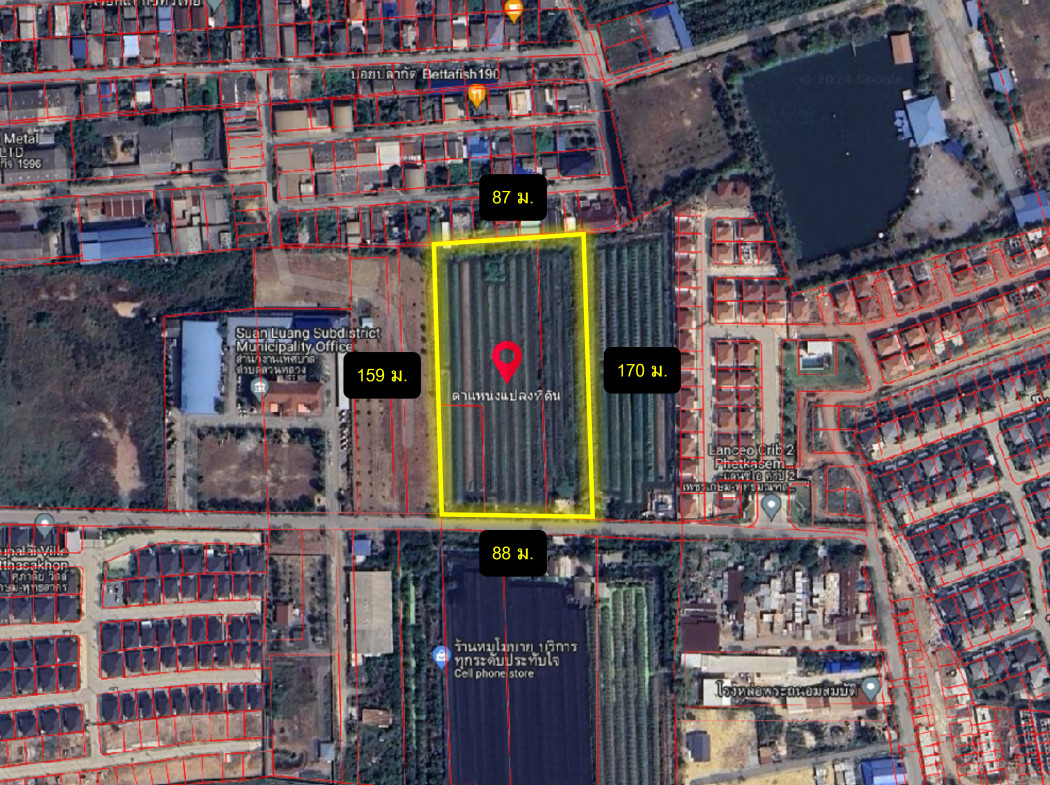 Land for sale, Suan Luang, Krathum Baen District, Samut Sakhon, 8 rai 3 ngan 72 sq w, near Phutthasakhon Road, just 2.3 km. DD – รูปที่ 3