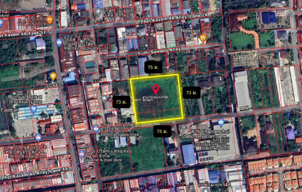 ขาย ที่ดิน ซอยเพชรเกษม 48 ผังส้ม ถนนกว้าง 6 เมตร 3 ไร่กว่า ซอยวัดจันทร์ประดิษฐาราม  KK – รูปที่ 3
