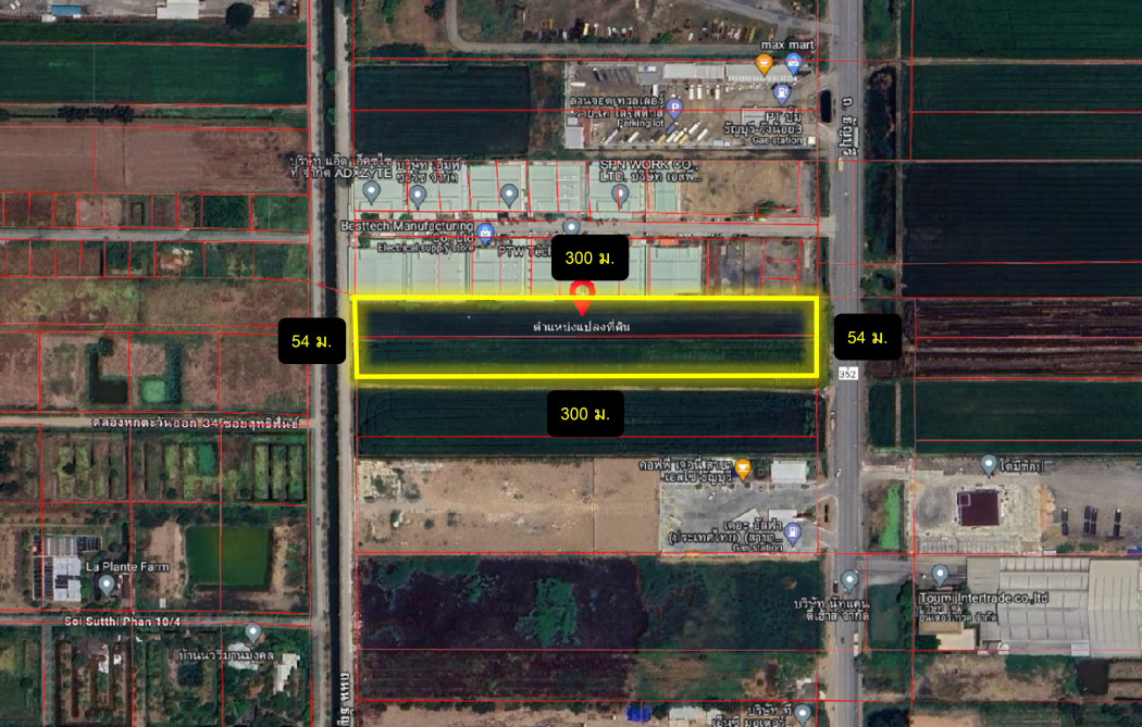 ขาย ที่ดิน ผังสีชมพู ริมถนนธัญบุรี คลองหลวง ปทุมธานี 11 ไร่ KK – รูปที่ 3