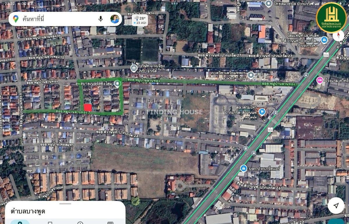 ขายที่ดินแปลงมุม 70 ตร.ว. (หน้ากว้าง 18 ม. ลึก 16 ม.) ซอยลานทอง 7 นนทบุรี – รูปที่ 2