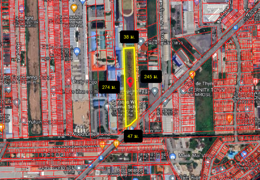 ขาย ที่ดิน ผังสีเหลือง ริมถนนสุขาภิบาล 5 ขนาด 6 ไร่กว่า เหมาะกับทำจัดสรร KK – รูปที่ 3