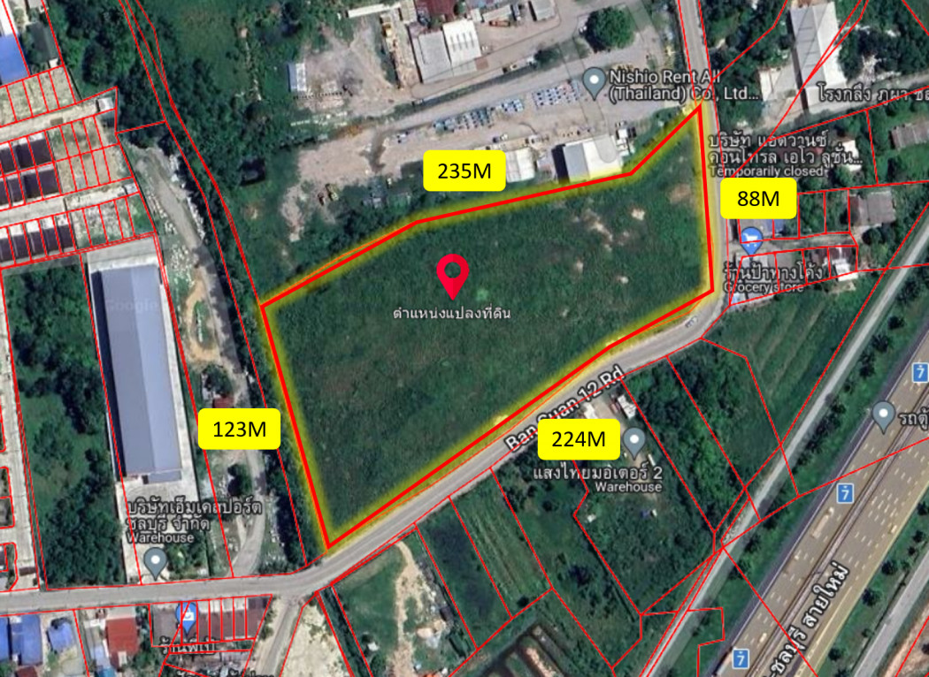 ขาย ที่ดิน ผังสีส้ม 13 ไร่กว่า ถนนบ้านสวน-เศรษฐกิจ30  ใกล้ ถ.เลี่ยงเมืองชลบุรี แค่ 950 ม. KK – รูปที่ 3