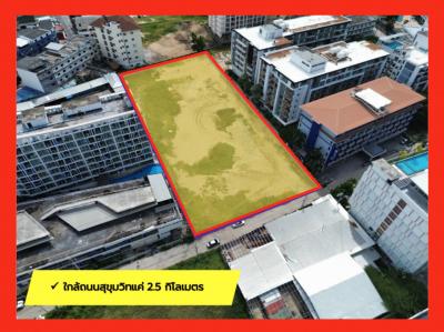 Land for sale, Pattaya City, Bang Lamung District, Chonburi, 371 sq w, near Sukhumvit Road, just 2.5 km. KK