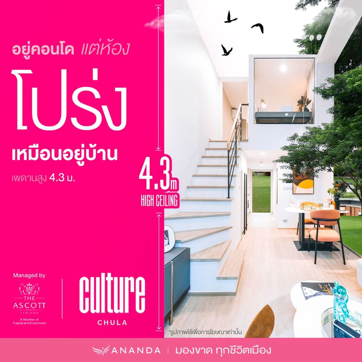 รวมห้องขายดาวน์ ราคาถูก* 𝗖𝗨𝗟𝗧𝗨𝗥𝗘 𝗖𝗛𝗨𝗟𝗔  🩷🩷  คอนโดติดจุฬาฯ พร้อมโอนปีนี้*  1 Bedroom Hybrid เริ่มต้น 6.93 MB* โทร 0845546165 – รูปที่ 3