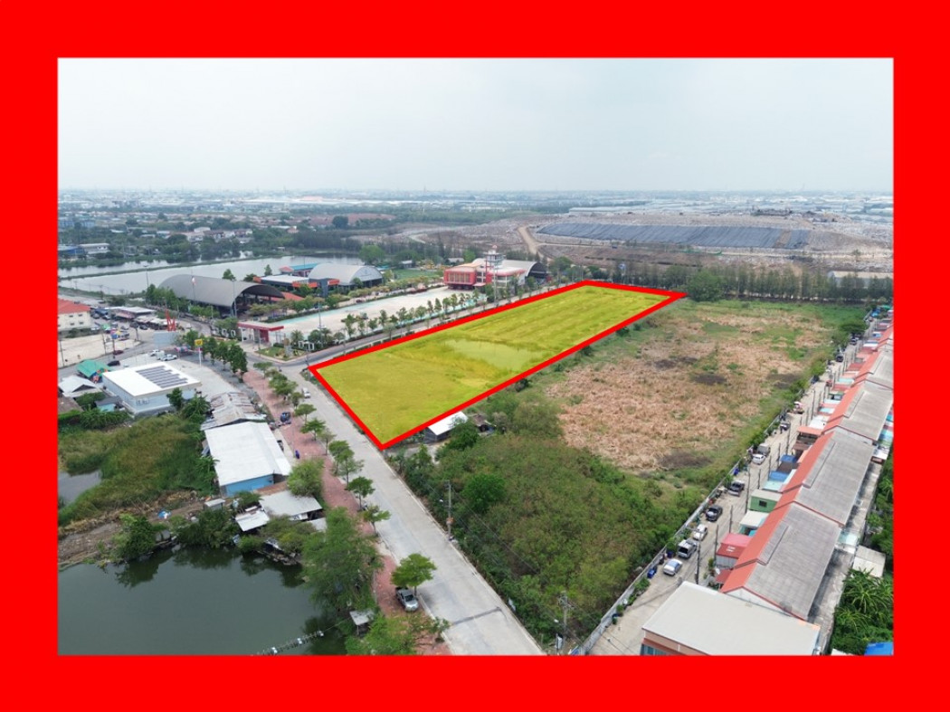 Land for sale, Soi Khajonwit, Theparak Road, 10 rai 1 ngan 51 sq w, near Theparak Road, only 3.9 km. DD