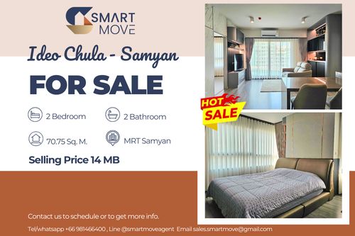 🔥 สำหรับขาย !!🔥 Code C20250600079..........Ideo Chula - Samyan, 2 ห้องนอน, 2 ห้องน้ำ, สไตล์โมเดิร์น, แต่งครบ, ราคาพิเศษ!!📣📣