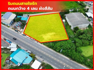 ขาย ที่ดิน ริมถนนสายใยรัก 2 ไร่กว่า ผังเมืองสีส้ม เหมาะกับทำการค้า DD