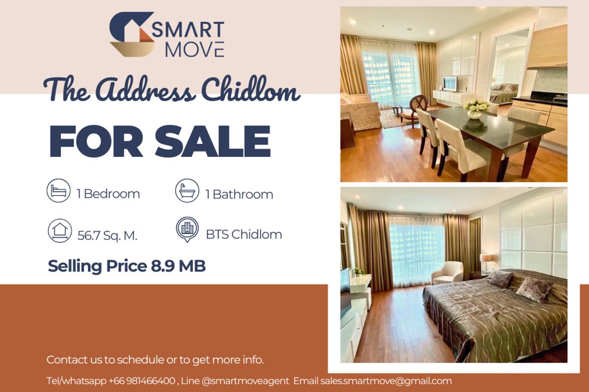 🔥 ขายพร้อมผู้เช่า !!🔥 Code C20230101710..........The Address Chidlom, 1 ห้องนอน, 1 ห้องน้ำ, ทำเลดี, แต่งครบ, ราคาพิเศษ!!📣📣
