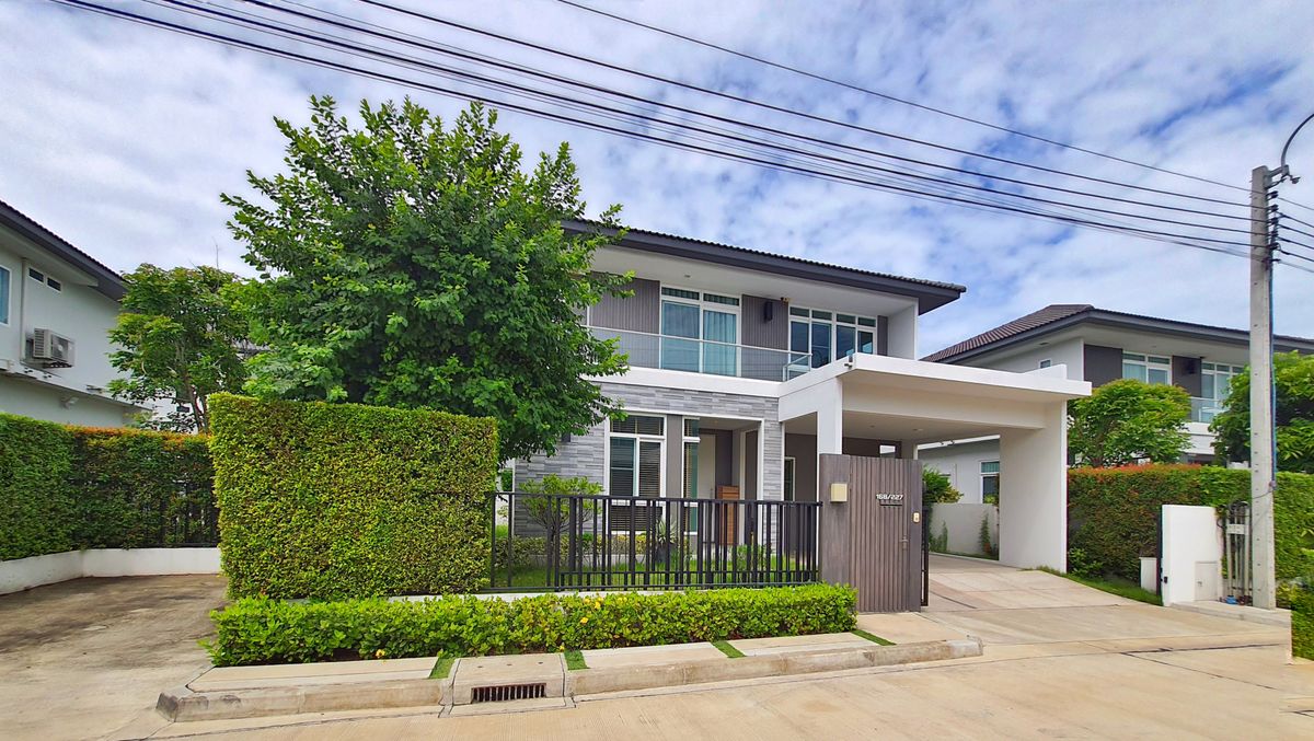 House for sale, Manthana Westgate, beautiful plot, special price 68.7 sq. 185 sqm. With a garden area next to the house – รูปที่ 2