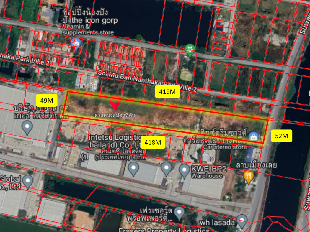 ขายถูกที่สุด ที่ดิน ผังสีเหลือง ริมถนนเลียบคลองส่งน้ำสุวรรณภูมิ บางพลี 13 ไร่กว่า CC – รูปที่ 3