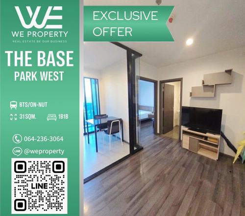 South, good wind, beautiful room, good price ⭐The Base Park West (The Base Park West Sukhumvit 77)