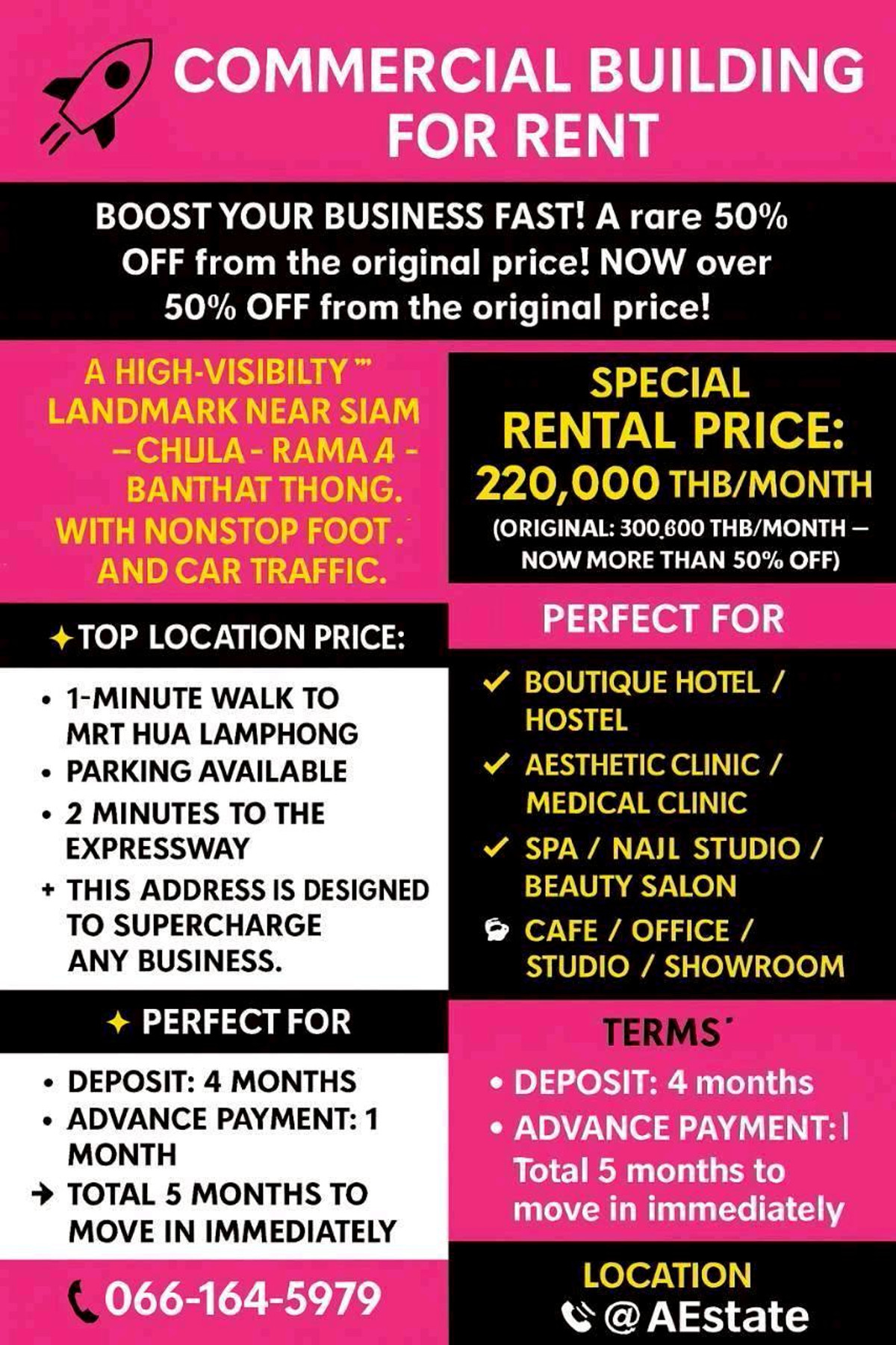 ให้เช่าPrime Zone :  Stand Alone 4 ชั้น ติดถนนพระราม4 หน้าบรรทัดทองติดMRTหัวลำโพง Chula ,Siam Paragon   – รูปที่ 4