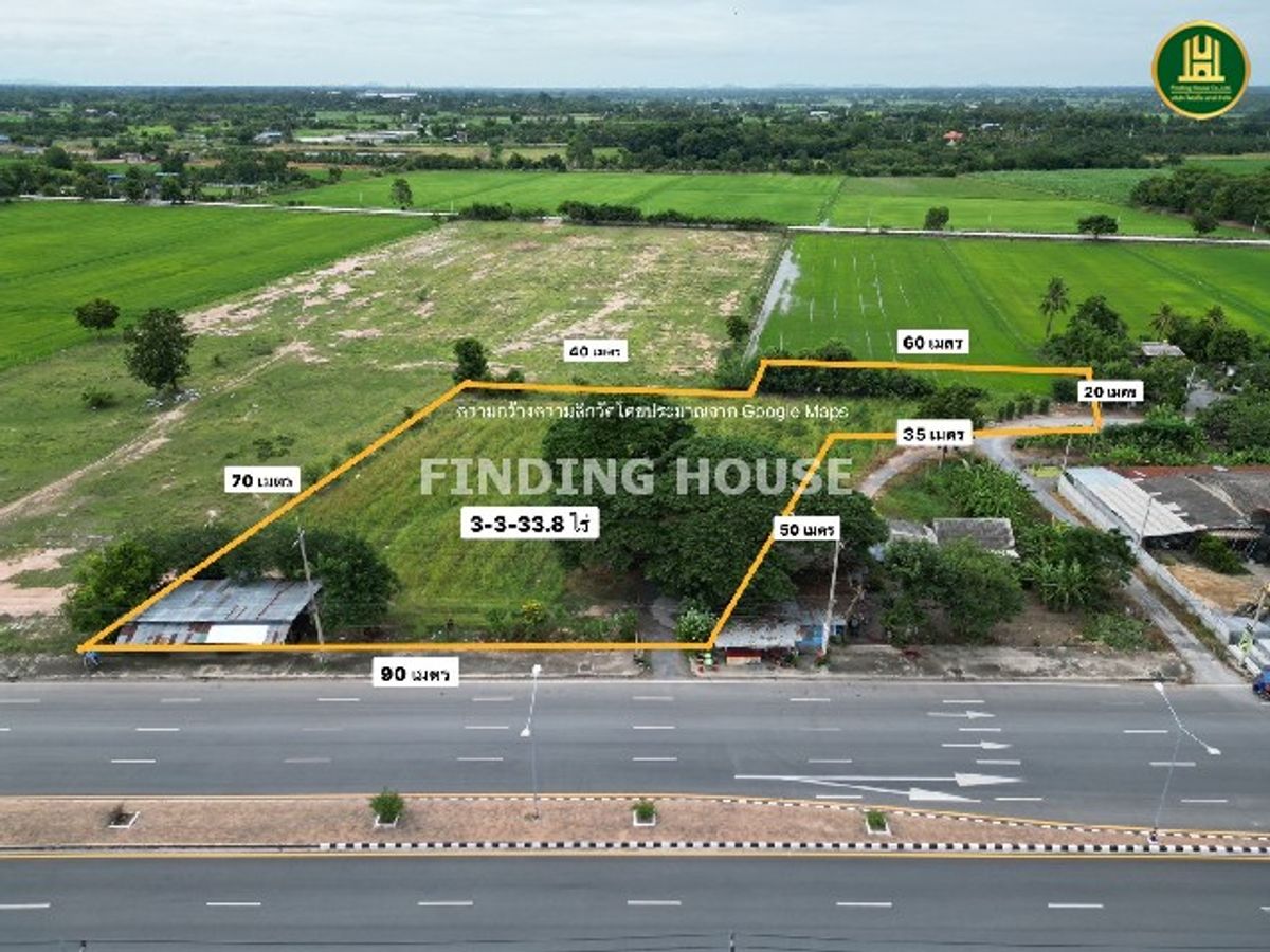 Land for sale in Suphan Don Chedi Thom 3 - 3 - 33.8 Rai Don Chedi, next to the road 3264 Land for sale in Suphan Don Chedi Thom 3 - 3 - 33.8 Rai Don Chedi, next to the road 3264