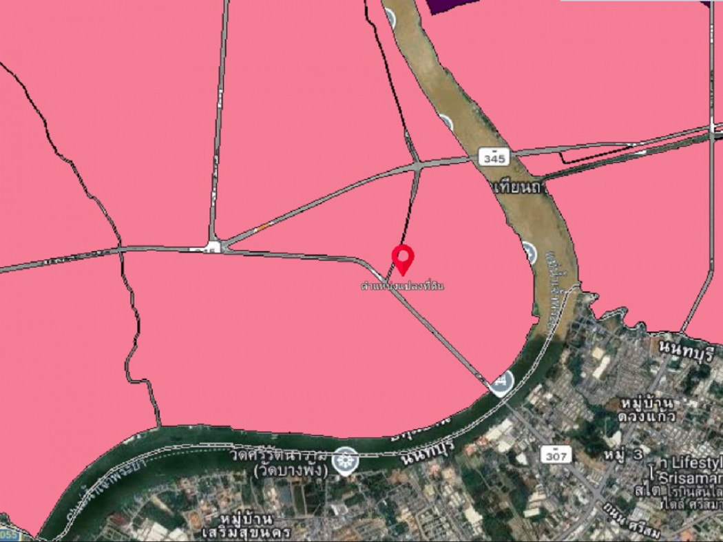 Land for sale with warehouse, 100 square wah, in Pathum Thani city center, near the main Nonthaburi-Bang Bua Thong road. Lowest price. – รูปที่ 4