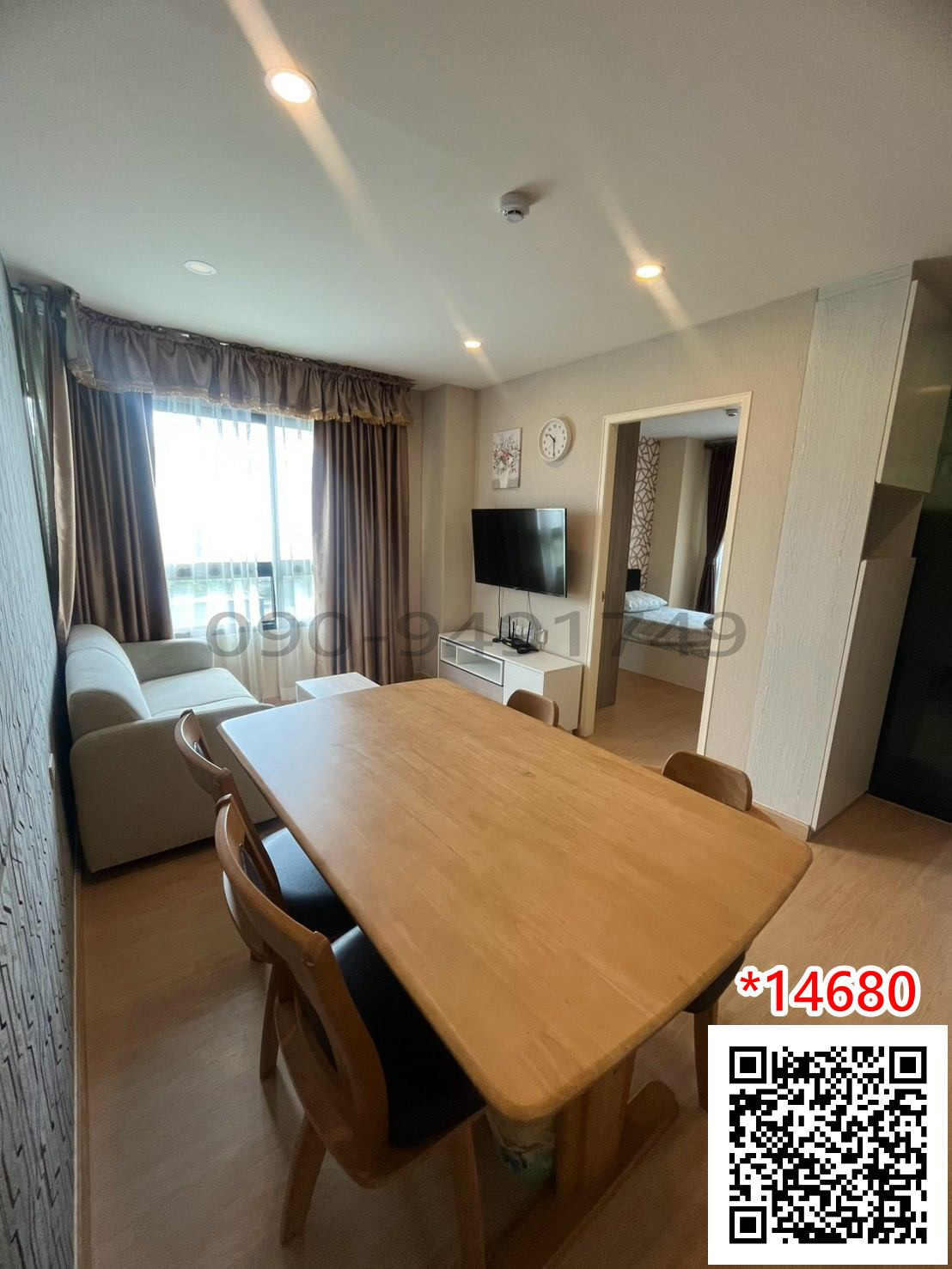 Condo rental, Green Space, Sukhumvit 77, Building B, 2 bedrooms, beautiful decoration rooms Ready to approach Robinson Ladkrabang