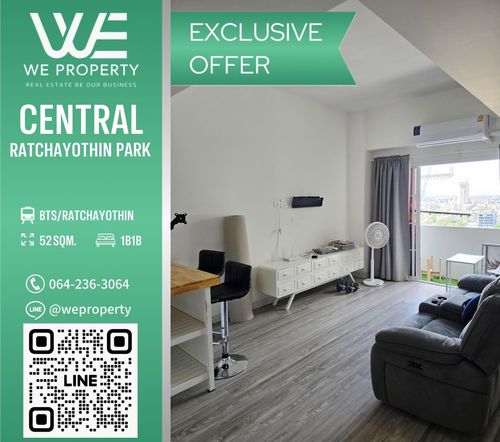 ห้องใหญ่สวยเฟอร์ฯครบ ราคาดีที่สุด!!⭐Central Ratchayothin Park (เซ็นทรัล รัชโยธิน ปาร์ค)